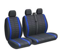 Kdbcet Fundas Protectoras para Asientos Furgoneta para Fiat para Ducato, para Un Solo Conductor Y Dos Pasajeros, 2+1 Funda De Asiento(3-Seater Blue)