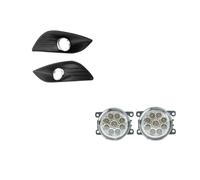 Kdbcet Luz Antiniebla Cubierta Luz Antiniebla Faro LED Kit Interruptor Arnés Con Bisel Cromado Luces Antiniebla Para Ford Para Focus 2 MK2 2009 2010 2011 Faro Trabajo Ligero(A LED and covers)