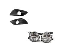 Kdbcet Luz Antiniebla Para Ford Para Focus 2 MK2 2009-2011 Faro LED Cubierta Luz Antiniebla Parrilla Bisel Cromado Arnés Interruptor Kit Luces Antiniebla Faro Trabajo Ligero(B LED and covers)