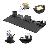 KDD 6 en 1 Alfombrilla Escritorio XXL Set, Tapete Escritorio & Alfombrilla Ratón Gaming con Organizador Escritorio Magnéticos DIY para Soporte Tableta/Portavasos/Tarjetero/Portabolígrafos(80X35.5cm)
