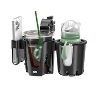KDD Portavasos para Cochecito con Soporte Teléfono, 3 en 1 Portavasos Carito Bebe Extraíble, Portabotellas para Silla Rotación de 360 Grados Soporte para Vasos para Cochecito Bicicleta Andador Scooter