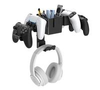 KDD Soporte Auriculares Pared & Soporte Mando Gaming, Organizador para Juegos Universal & Gancho Controlador Pared con Caja de Almacenamiento para Cascos Xbox PS5/4/3 Steam Juegos Accesorios Gaming PC