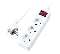 KDE Regleta Base Múltiple 3 Tomas con Interruptor 5 Metros