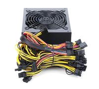 KDEGK 1800 W a 2000 W 110 V-220 V ATX ETH Bitcoin Mining Fuente de alimentación de 95% de ompatible con 8 tarjetas de visualización GPU para BTC Bitcoin Miner (1800-2000W B)