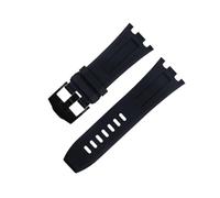 KDEGK Accesorios de pulsera de goma FKM suave de flúor natural de 28 mm Correa de reloj para correa AP para Audemars y Piguet Belt 15710/15703 No liberación rápida(Black 2)