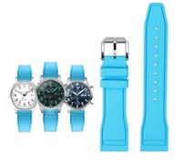 KDEGK Correa de goma para reloj IWC Fluoro, correa de liberación rápida para piloto AMG Petronas F1 Team, pulsera deportiva resistente al agua, correa de reloj de 20mm, 21mm y 22mm(Light blue-silver A