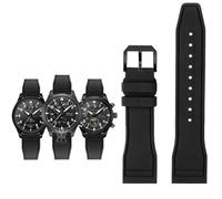KDEGK Correa de goma para reloj IWC Fluoro, correa de liberación rápida para piloto AMG Petronas F1 Team, pulsera deportiva resistente al agua, correa de reloj de 20mm, 21mm y 22mm(Black-black A,21mm)
