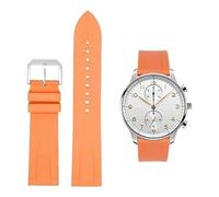 KDEGK Correa de reloj de caucho flúor FKM para IWC PILOT Portugal PORTOFINO, pulsera para Le Petit Prince, correa de apertura rápida de 20mm y 22mm(Orange,20mm)