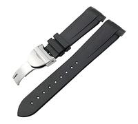KDEGK Correa de reloj de caucho Natural, 20mm, 22mm, especial para Tudor Black Bay 1958, 39mm, 41mm, GMT Pelagos Pin/correa de goma con hebilla plegable(Black Folding,22mm)