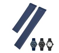 KDEGK Correa de reloj de silicona de goma de 20mm 22mm, para Tag Heuer F1 CARRERA AQUARACER 300 WAY201A WAY211C, accesorios de correas de reloj(Blue Without Buckle,20mm)