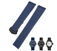 KDEGK Correa de reloj de silicona y caucho de 20mm y 22mm, para Tag Heuer CARRERA AQUARACER 300 WAY201A WAY211C, accesorios para relojes(Blue Black Buckle,21.5mm)