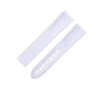 KDEGK Correa de reloj de tela de nailon blanco nuevo de 20 mm apta para correa Omega para AT150 Seamaster 300 Planet Ocean De Ville Speedmaster Correa de reloj con extremo curvo(White)