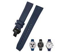 KDEGK Correa de silicona de goma para reloj Tissot Le Locle T006 T114 PRC200, pulsera resistente al agua con hebilla de mariposa, 20mm, 19mm, 21mm y 22mm(Blue Black,20mm)