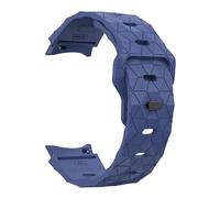 KDEGK Correa de silicona sin huecos para Samsung Galaxy Watch 7, 6, 4, 5, 44mm, 40mm/FE/5 pro, pulsera de fútbol de 20mm, Correa clásica de 43mm y 47mm(Midnight blue,Watch4 44mm)
