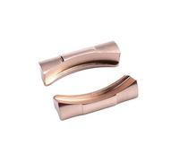 KDEGK Enlace Endlink de extremo curvado de 20mm, 2 uds., solo para correa de reloj Rolex, correa de reloj Submariner, correa de Cuero de goma, conexión perfecta(Rose)