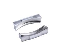 KDEGK Enlace Endlink de extremo curvado de 20mm, 2 uds., solo para correa de reloj Rolex, correa de reloj Submariner, correa de Cuero de goma, conexión perfecta(Shiny Silver)