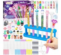 KDISHKRA 102+ Pcs Kit de Creación de Bolígrafos, Manualidades Niños 5 Años y más, Laboratorio de Bolígrafos, Juego Creativo, Ideas de Regalos para Niños y Niñas de 5 6 7 8 9 10 años