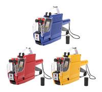 kdjsic MX-6600 - Etiquetadora de dos líneas de 10 dígitos, etiqueta de pistola de etiqueta de precio de 2 líneas para herramienta de visualización de etiquetas de precio de tienda al por menor +