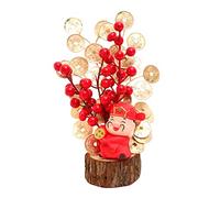 Kdjuope Adorno Decorativo de Resina con Forma de Flores Rojas Artificiales, Aspecto Natural Y Función Creativa, Ideal para La Decoración de Fiestas de, Dios Riqueza 13cmx28cm, Individual