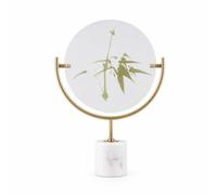 Kdjuope Decoración Acrílica Escultura de Mesa Ornamento Moderno Figura Decorativa Panel Translúcido Bambú Impreso con Soporte de Mármol Adecuada para Oficina, Pequeño 29cm X 40cm
