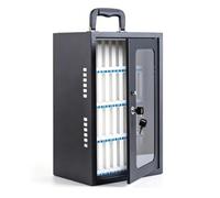 Kdjuope Gabinete Almacenamiento con Llave | Estructura Metálica Resistente, Caja para Móviles, Absorbente, Armario Pared, Salones, Oficinas, Profesores, 36 Ranuras