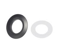 Kdjuope Placa Adaptadora para Botón de Descarga de Inodoro, Repuesto Universal, Fabricada en PP, Compatible con Accesorios, Negro