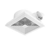 Kdjuope Ventilador de Baño, Ventilador de Techo Cuadrado, Ventilador de Ventilación, Motor de Bolas Silencioso, Fácil Instalación, Válvula Automática, 11 Inch