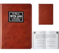Kdkoeo Un minuto con Dios para hombres, 365 devociones diarias, cubierta de piel sintética, libro de oraciones diarias