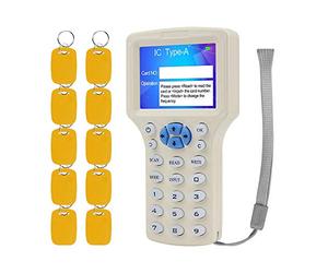 KDL RFID Lector de Tarjetas Inteligentes Escritor NFC 13.56MHz Copiadora 125KHz Duplicador Software de decodificación de múltiples Frecuencias Soporte USB con Llaves de Doble frecuencia grabables