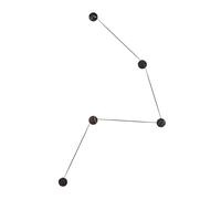 kdln aplique de pared LED Azou, cinco piezas, negro, mármol