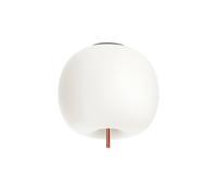 kdln Lámpara de techo Kushi, color cobre/blanco, Ø 16 cm, vidrio