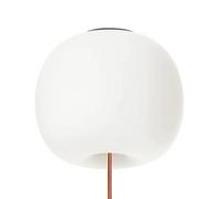 kdln Lámpara de techo Kushi XL, color cobre/blanco, Ø 43 cm, vidrio