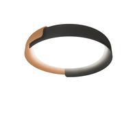 kdln Plafón LED Dala, gris oscuro/cobre, Ø 58 cm, atenuable