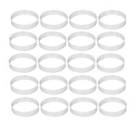 Kdouehg 20 Piezas de Anillos Circulares para Tarta de 10 cm con Agujeros de Acero Inoxidable para Pizza, Postre, Pastel, Mousse, Molde para Hornear en la Cocina, Herramienta de Moldeo