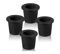 Kdouehg 4 Tapones Anillo para Orificio Sombrilla para Mesa Patio, Estabilizador Sombrilla Piscina Silicona, Inserto Orificio para Anillo Mesa Sombrilla Negro