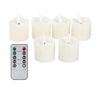 Kdouehg Parpadeo Sin Llama Velas Votivas con Temporizador Remoto, Batería Operado LED Velas para la Boda Cena Decoración de Mesa