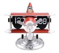 Kdouehg Reloj de Escritorio Retro con Rotación Automática de 24 Horas, Acero Inoxidable, Adecuado para el Hogar y la Oficina.