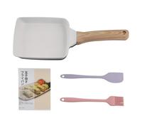 Kdouehg Sartén Tamagoyaki Sartén para Tortilla Japonesa Antiadherente Rollo de Huevo Anti Escaldado Desmontable para Estufa Accesorios de Cocina B