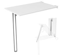 KDR Produktgestaltung Mesa Plegable de Pared, Madera de ingeniería, Blanco, 80cm x 50cm