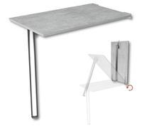 KDR Produktgestaltung Mesa Plegable de Pared con Pata 80 x 50 cm - Mesa abatible Ahorra Espacio, Escritorio Plegable o Mesa de Comedor, Mesa Mural Plegable para Cocina, Oficina o Estudio (Hormigón)