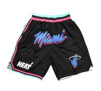 Kdtoll Pantalones Cortos Miami Heat Hombre - Pantalon NBA de Baloncesto para Verano y Deportes al Aire Libre - Shorts de Entrenamiento de Secado Rápido con Bolsillos