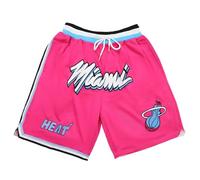 Kdtoll Pantalones Cortos Miami Heat Hombre - Pantalon NBA de Baloncesto para Verano y Deportes al Aire Libre - Shorts de Entrenamiento de Secado Rápido con Bolsillos