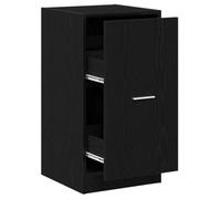 KDVXBCQJH Armario auxiliar para farmacia (roble negro, 40 x 41 x 77,5 cm) | Armario de almacenamiento compacto de madera para sala de estar y oficina, 2 cajones que ofrecen un almacenamiento ordenado.