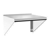 KDVXBCQJH Estantería de pared de acero inoxidable, 50 x 45 x 31 cm | Robusta tabla de acero inoxidable para gastronomía, cocina y bar. El borde elevado asegura artículos decorativos