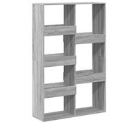 KDVXBCQJH Librería Gris Sonoma 100x33x155,5 cm Madera | Estantería versátil con 7 compartimentos para sala de estar y pasillo, se puede utilizar como separador de espacios