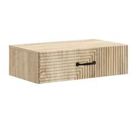 KDVXBCQJH Mesa auxiliar montada en la pared, roble Sonoma, 59 x 34,5 x 17 | Consola de pared con cajón de madera para ahorrar espacio, flexible y se puede utilizar en el dormitorio