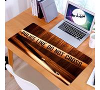 KDWJS Alfombrilla para ratón Speed Gaming XXL 90x40 cm - Base para Mesa - Mejora la precisión y la Velocidad - Resistente - Escena del Crimen, Cinta de Advertencia de Seguridad en una Escena del crim