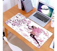 KDWJS Alfombrilla para ratón Speed Gaming XXL 90x40 cm - Base para Mesa - Mejora la precisión y la Velocidad - Resistente - Un Hada Decorada con Flores y Mariposas, Volando Entre un montón de pétalos