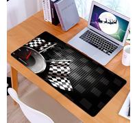 KDWJS Alfombrilla para ratón Speed Gaming XXL 90x40 cm - Base para Mesa - Mejora la precisión y la Velocidad - Resistente - Coche de Carreras de Velocidad Moderno Negro con velocímetro dinámico y Ban