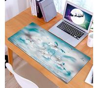 KDWJS Alfombrilla para ratón Speed Gaming XXL 90x40 cm - Base para Mesa - Mejora la precisión y la Velocidad - Resistente - Increíble Hada Mariposa de Flores hortensias e Iris.